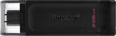 Kingston DataTraveler 70 256GB USB 3.2 Stick mit Verbindung USB-C Schwarz