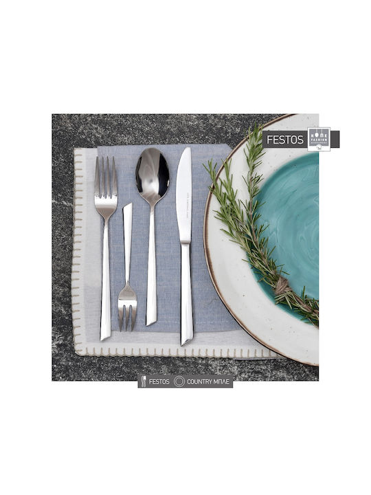 HFA 30-Piece Stainless Steel 18/10 Silver Cutlery Set Festos