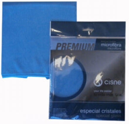 Cisne Premium Πανάκι Καθαρισμού με Μικροΐνες για Τζάμια Μπλε 38x40εκ.