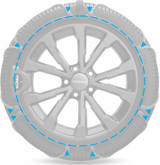 Konig Reflex Edge No 602 Αντιολισθητικές Αλυσίδες Πάχους 7mm Επιβατικού Αυτοκινήτου 2τμχ