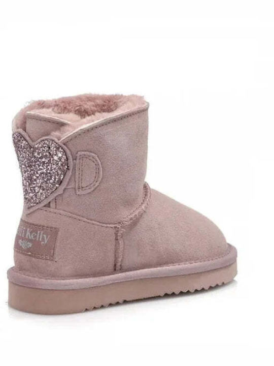 Isabella Suede Kids Boots Pink