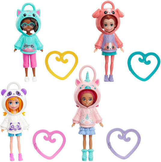 Mattel Miniature Toy Puppy Polly Pocket Hoodie Buddy - Puppy Doll 10cm