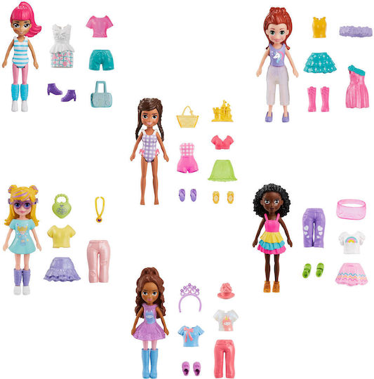 Mattel Unicorn Fashion Polly Pocket Миниатюри за Игри за Възраст 4+ Височина 8см
