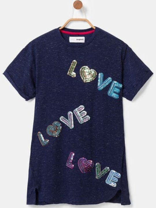 Celaya Kinderkleid Kurzärmelig Marineblau