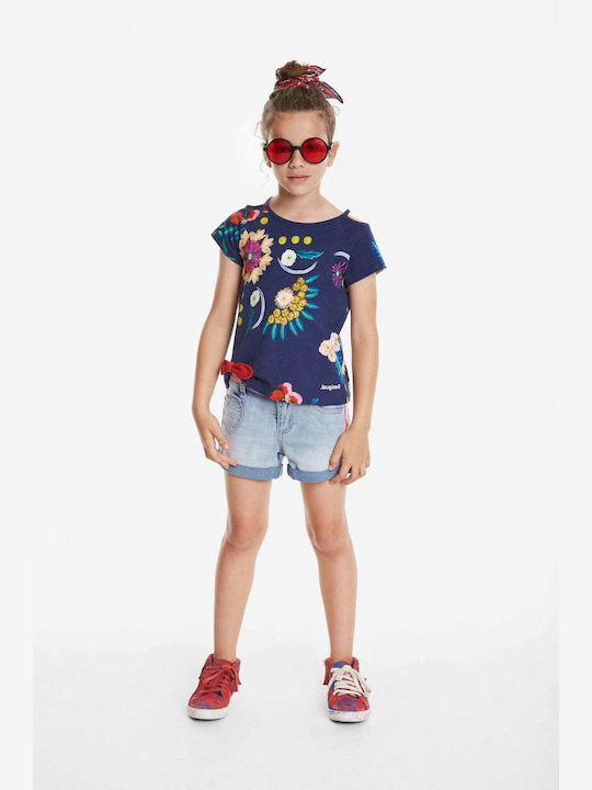 Desigual Kids Blouse Short Sleeve Blue