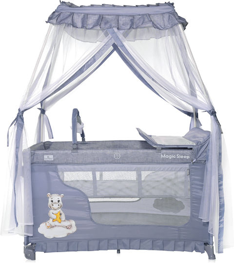 Lorelli Magic Sleep Playpen 2 Levels with Changing Table & Mattress Cool Grey 127x68cm