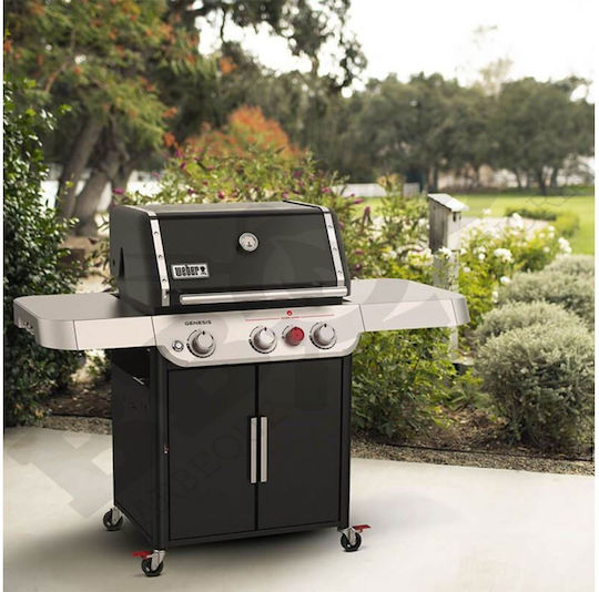 Weber Genesis E-325s Ψησταριά Υγραερίου Μαντεμένιας Σχάρας 60x45εκ. με 3 Εστίες 11.43kW