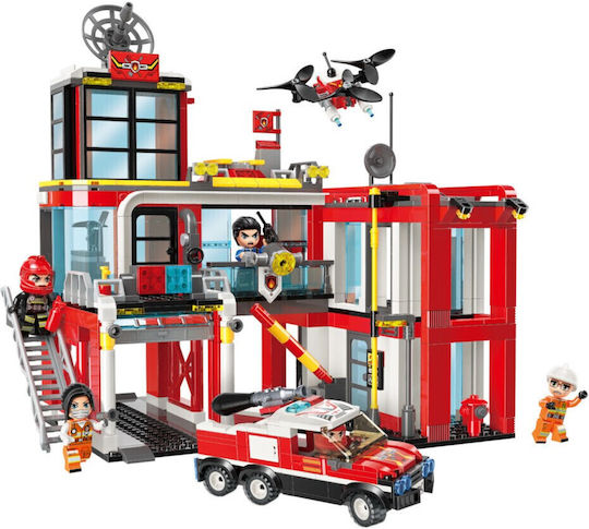 Qman Building Blocks Fire Rescue Bureau for 6+ Years 693 Pieces