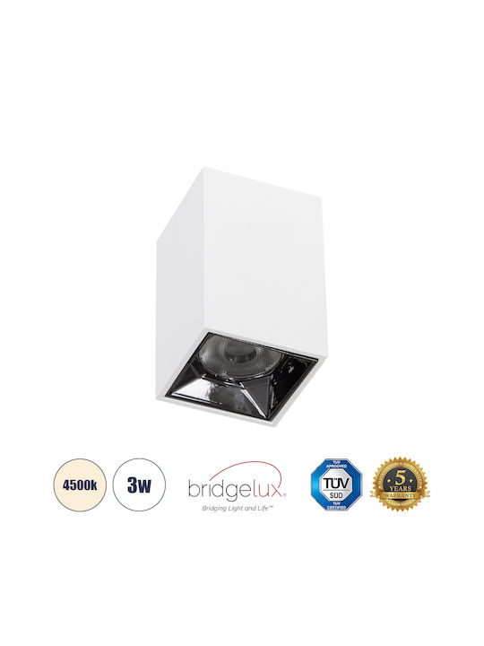 GloboStar Luminar Superior Μονό LED Σποτ σε Λευκό Χρώμα