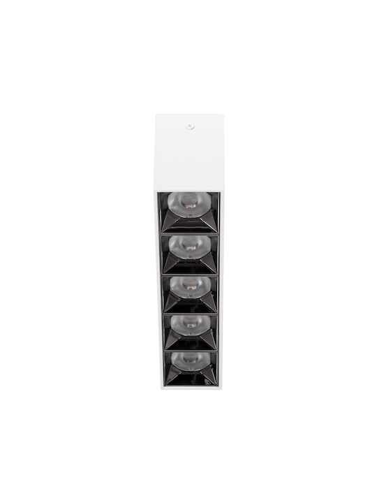 GloboStar Luminar Superior Spot with 5 Lights and with Socket GU10 in White Color