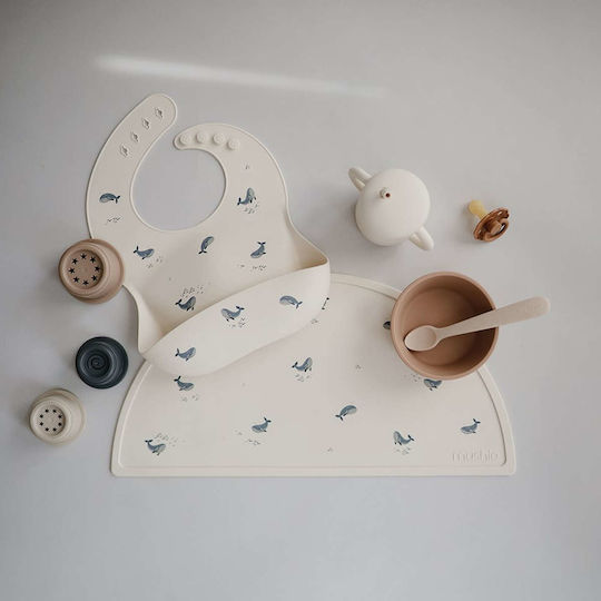 Mushie Beige Whale Placemats Made of Plastic