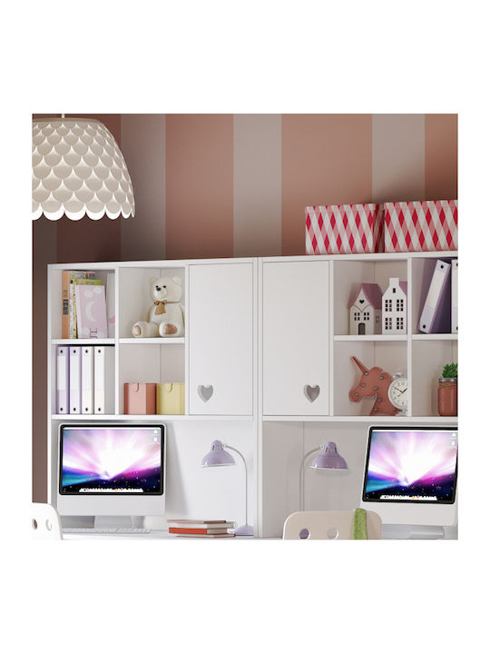 Kids Wooden Shelf Feel White 118x30x120cm