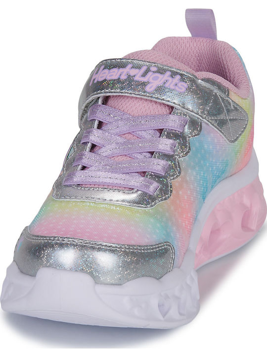 Flutter Heart Kinder Sneakers mit Klettverschluss & Lichtern Rosa