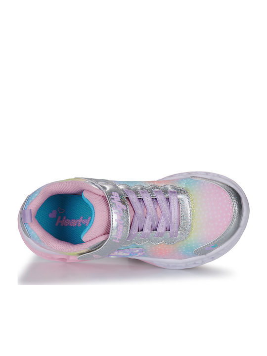 Flutter Heart Kinder Sneakers mit Klettverschluss & Lichtern Rosa