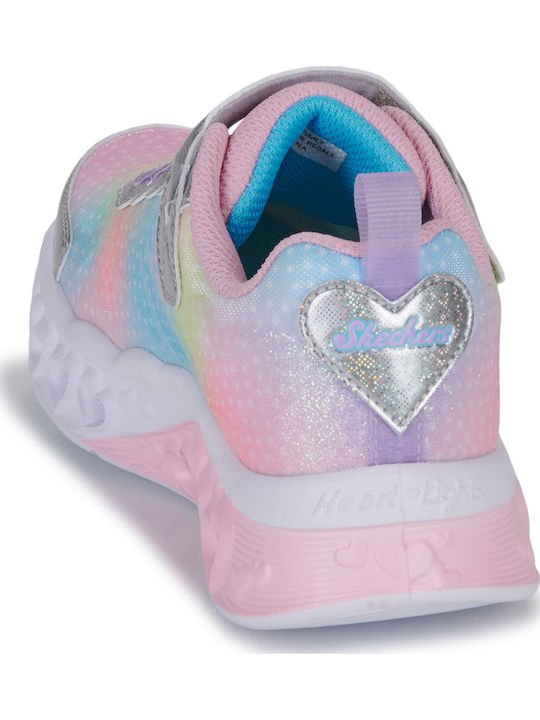 Flutter Heart Kinder Sneakers mit Klettverschluss & Lichtern Rosa