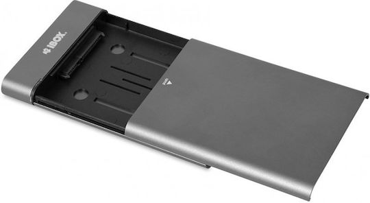 iBox HD-06 Θήκη για Σκληρό Δίσκο 2.5" SATA III με σύνδεση Type-C σε Γκρι χρώμα