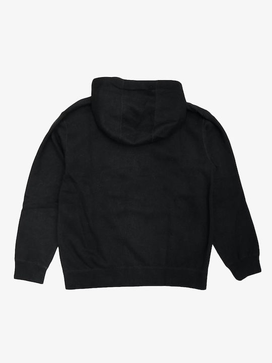 Volcom Cardigan pentru copii din material frotirat cu glugă Negru