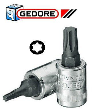 Gedore Битов ключ с Torx връх и Квадратно Гнездо 1/2'' Размер T25 1бр