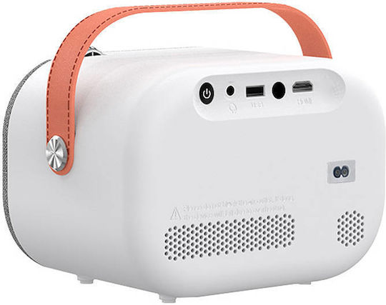 Byintek K16 Pro Mini Projector LCD Full HD Λάμπας LED με Wi-Fi και Ενσωματωμένα Ηχεία Λευκός