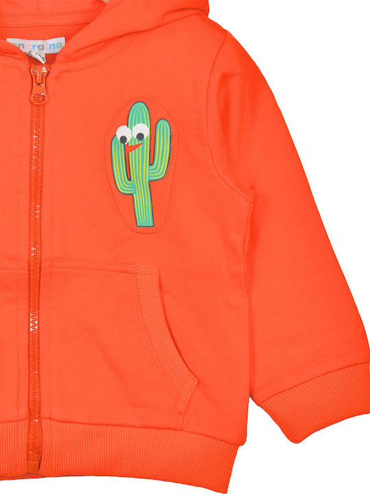 Energiers Boys Hooded Sweatshirt with Zipper Orange