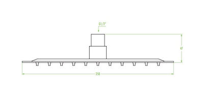 Round shower cone LAVEO - RONDO SLIM NLX 0D1S