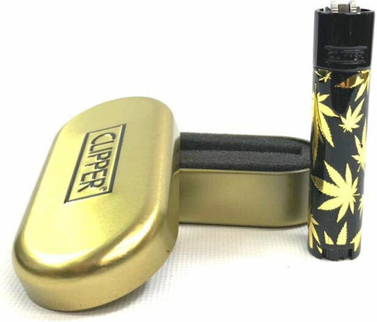 Clipper Brichetă Flacără Black & Gold Leaves (Culori diverse)
