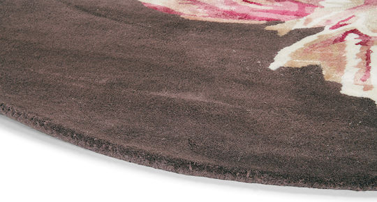 Ted Baker Tranquility Χειροποίητο Χαλί Στρογγυλό 56005 Aubergine Φ150cm