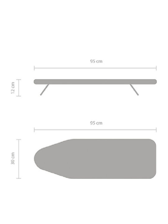Brabantia Morning Breeze Ironing Board for Steam Iron Tabletop 95x30cm