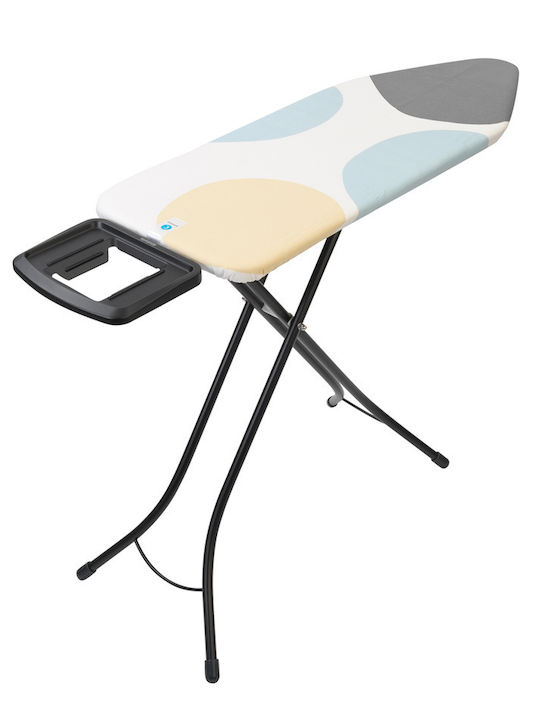 Brabantia Spring Bubbles Ironing Board for Steam Iron Foldable 124x45x98cm