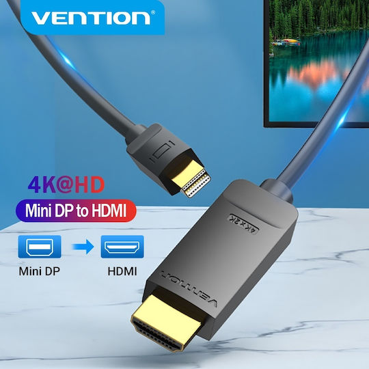 Vention Cable mini DisplayPort male - HDMI male 1.5m Black (HAHBG)