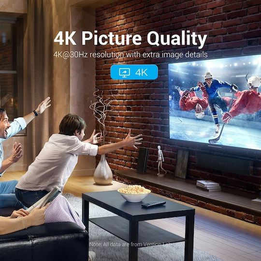 Vention Кабел DisplayPort мъжки - HDMI мъжки 3м Черен (HAGBI)