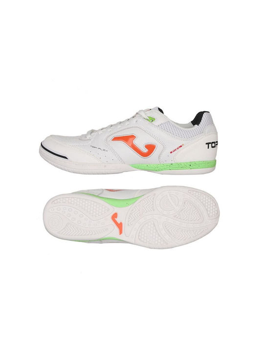 Joma Top Flex 2302 IN Χαμηλά Ποδοσφαιρικά Παπούτσια Σάλας Λευκά