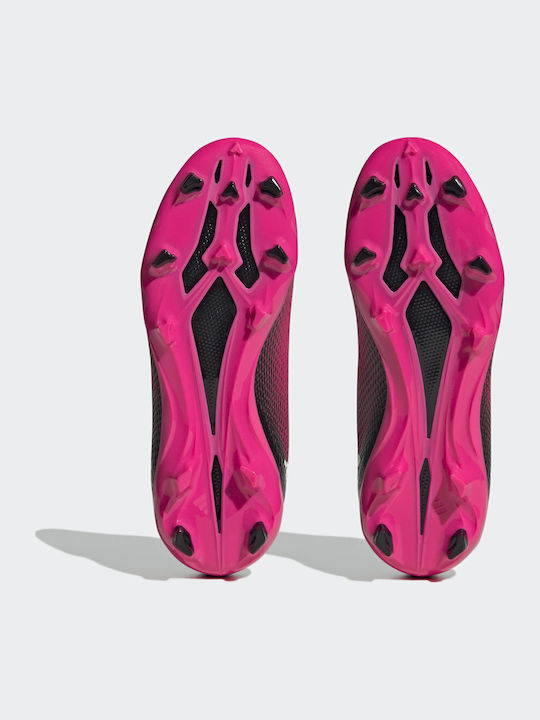 X Speedportal.3 FG Kids Soccer Cleats with Molded Taps Team Shock Pink 2 Zero Metallic Core Black