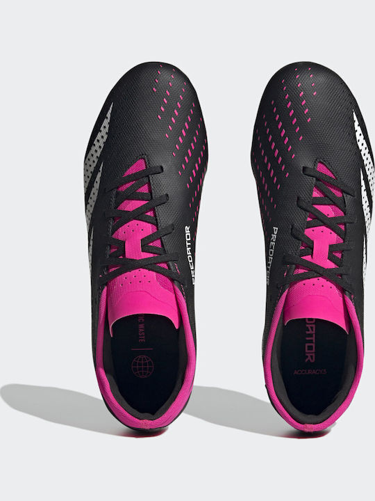 adidas Predator Precision.3 Football Shoes with Cleats Core Black / Cloud White / Team Shock Pink 2