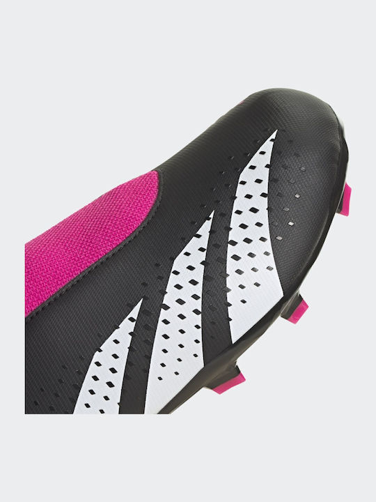Predator Precision.3 Laceless Firm Ground TF Παιδικά Ποδοσφαιρικά Παπούτσια με Σχάρα Core Black / Cloud White / Team Shock Pink 2