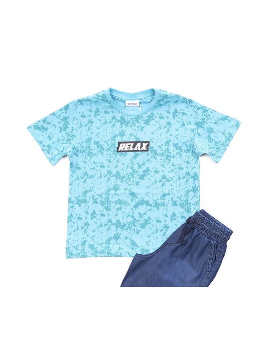 Trax Kids Set with Shorts Summer 2pcs Blue -1