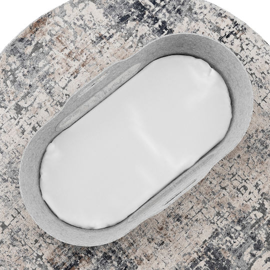 Snuz Cradle with Mattress Light Grey & Dove Base