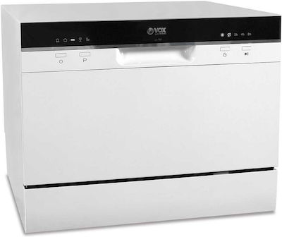 Vox Electronics LCT8F Πλυντήριο Πιάτων Πάγκου για 6 Σερβίτσια Π55xY43εκ. Λευκό