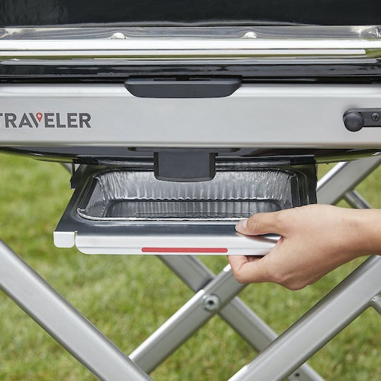 Weber Traveler Преносима Газово Барбекю Решетка 63.5брx34.3брсм. с 1 бр 3.8кВт