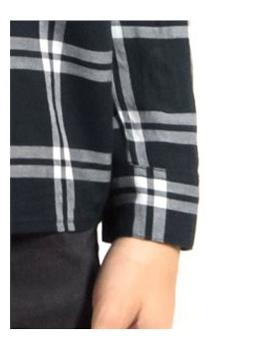 Only Women's Checked Long Sleeve Shirt Black