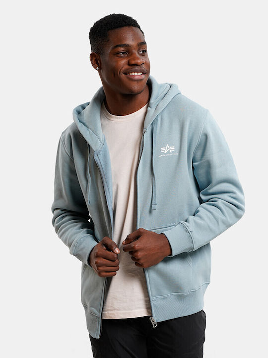 Cardigan With Light Blue Hood