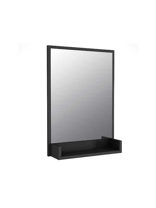 Megapap Costa Wall Mirror with Black Wooden Frame 75x45cm 1pcs