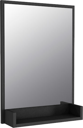 Megapap Costa Ορθογώνιος Μαύρος 75x45cm
