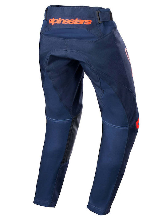 Alpinestars Racer Narin Copii Pantaloni Motocicletă 4 Anotimpuri Night Navy/Hot Orange