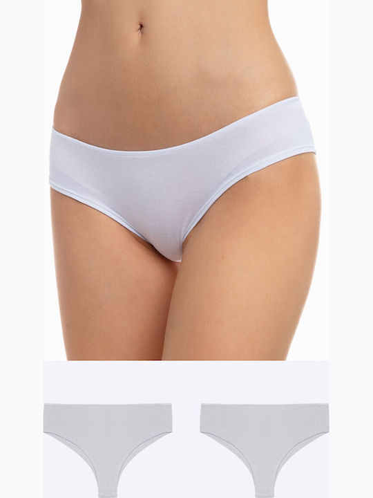 Γυναικεία Slip 2Pack Λευκά