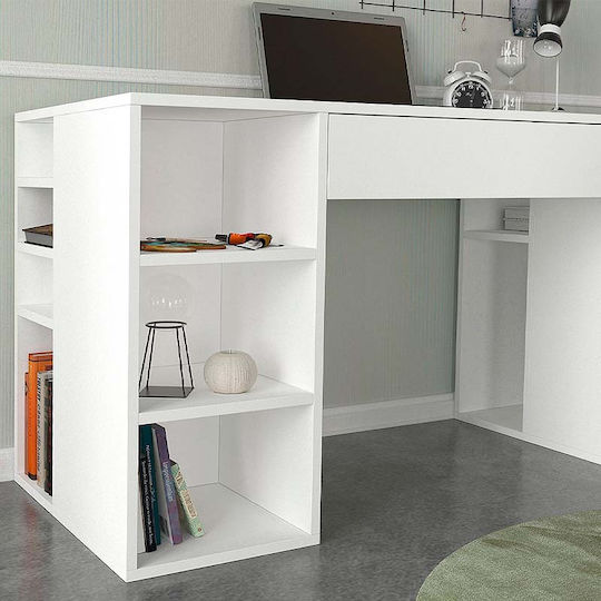 Birou Pontus Din Lemn Cu Birou Alb 145x60x74,4cm
