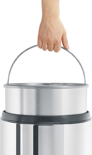 Brabantia Brabantia Flame Guard Waste Bin Made of Inox Brilliant Steel 30L