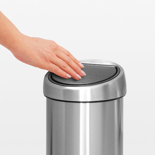 Brabantia Кошче Touch Bin за Боклук от Неръждаема Стомана Тласък Матирана Стомана FPP 3л
