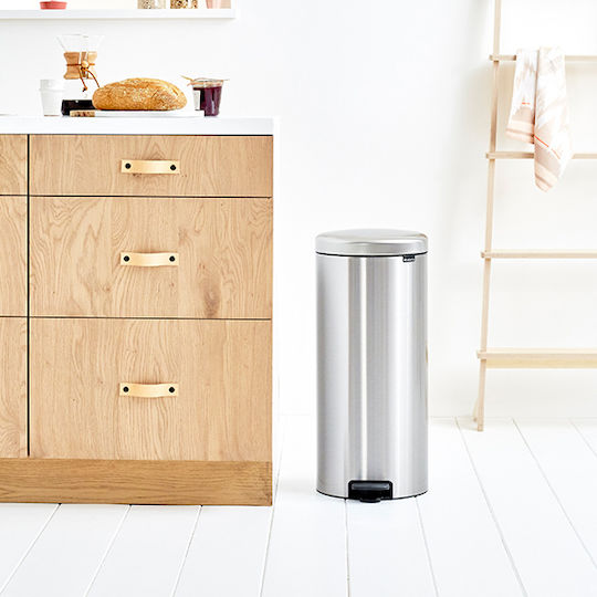 Brabantia Coș De Gunoi NewIcon Pedal Din Oțel Inoxidabil Cu Pedală Matt Steel FPP 30lt