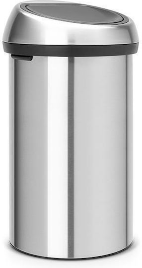 Brabantia Κάδος Touch Bin Απορριμμάτων από Ανοξείδωτο Ατσάλι Push Matt Steel 60lt